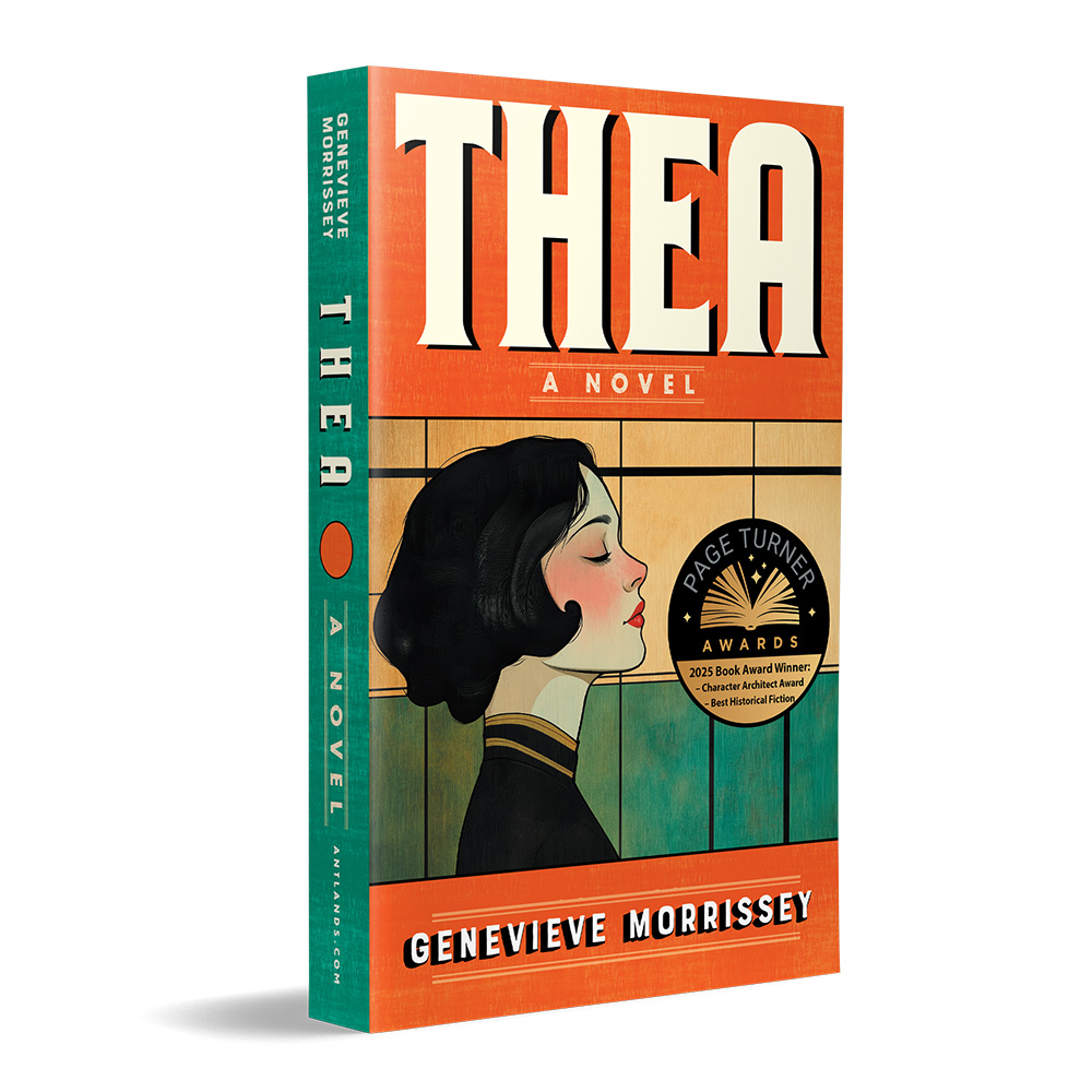 'Thea' is the new multi award-winning historical novel by Genevieve Morrissey. Available now in paperback and Kindle from Amazon.