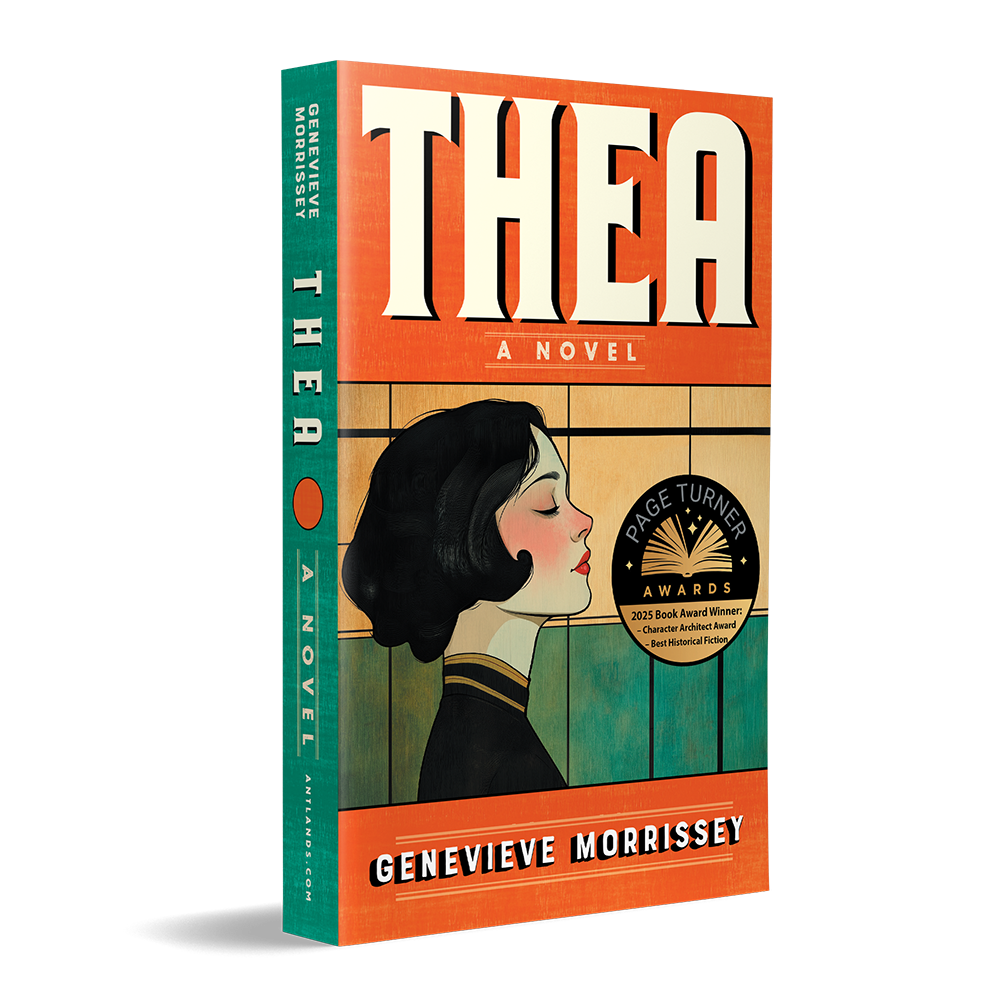 'Thea' is the new multi award-winning historical novel by Genevieve Morrissey. Available now in paperback and Kindle from Amazon.