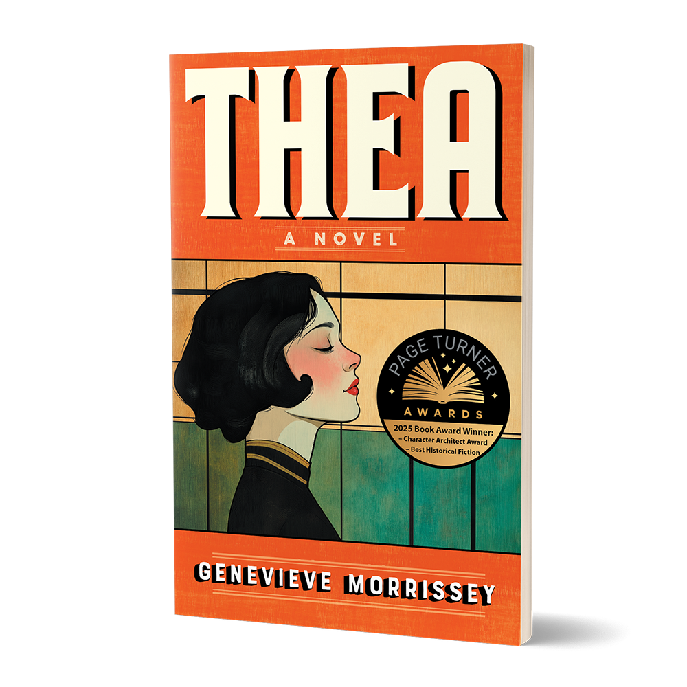 'Thea' is the new multi award-winning historical novel by Genevieve Morrissey. Available now in paperback and Kindle from Amazon.